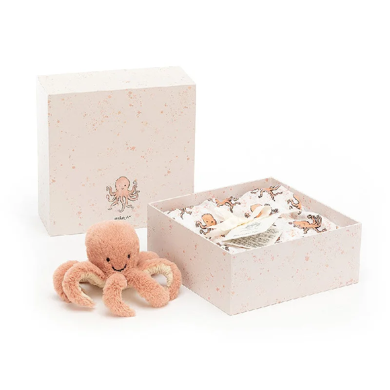 Baby Gift Set Octopus Teddybear & Muslin Suitable from Birth