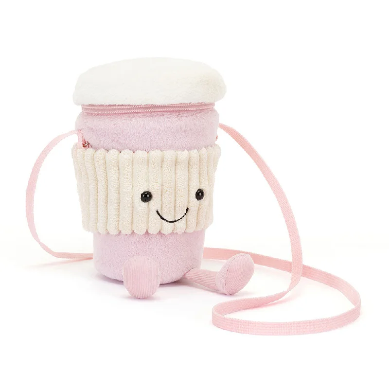 Jellycat Amuseables Coffee To Go Pink Bag