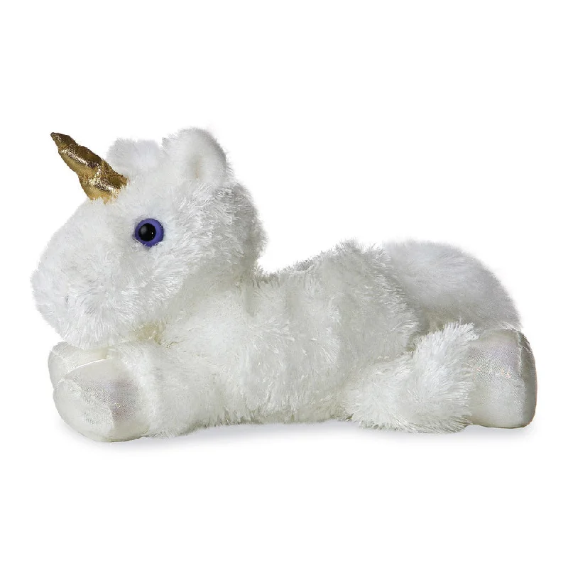 Mini Flopsies White Unicorn Soft Toy