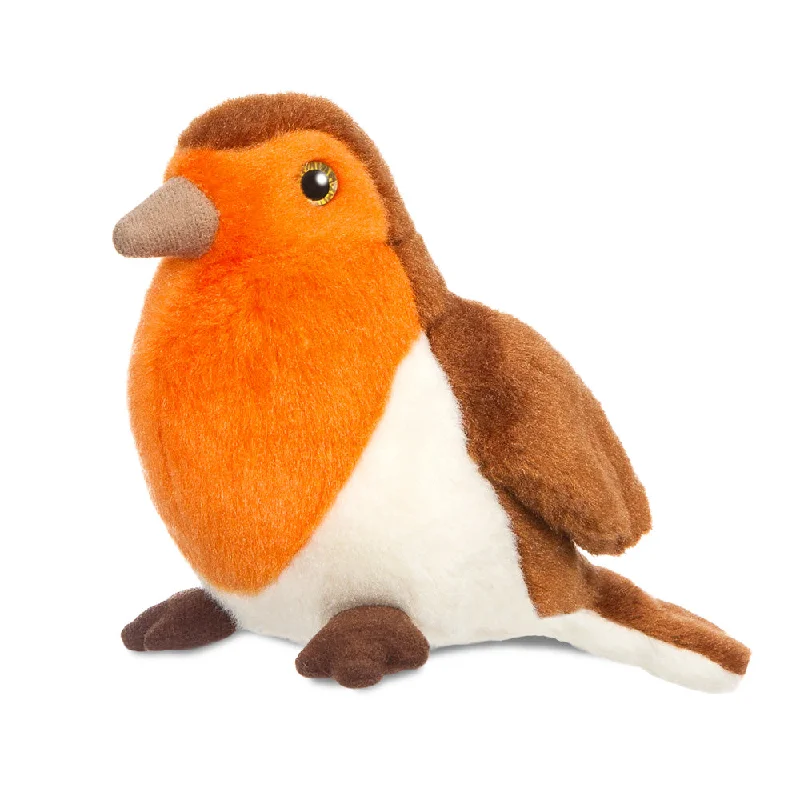 Playful and cheerful stuffed creaturesMini Flopsies Robin Bird Soft Toy