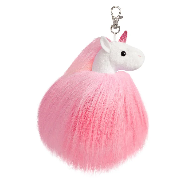 Sparkle Tales Fluffy Unicorn  Key Clip