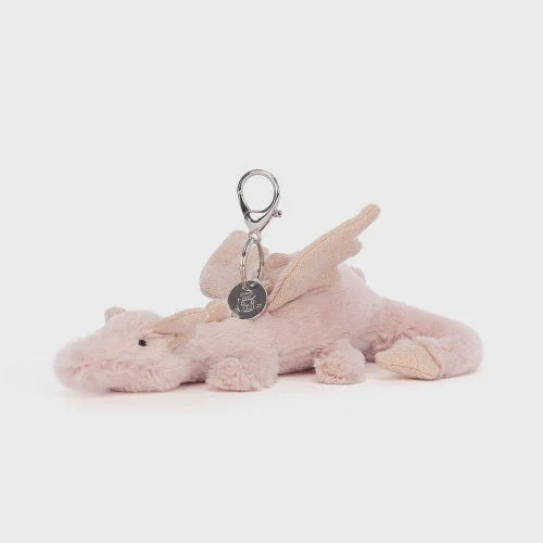 Cozy and gentle Jellycat attention to detailBag Charm Rose Dragon