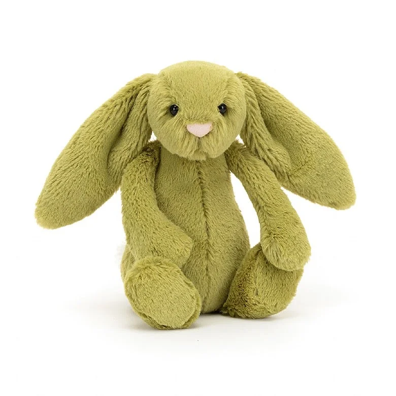 Plush and comforting Jellycat figuresBashful Moss Bunny Small Jellycat