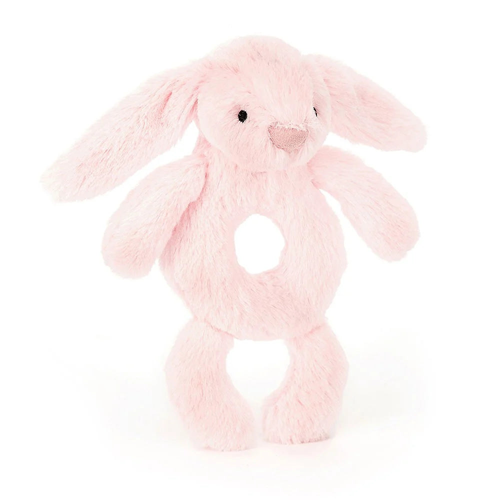 Soft and cozy Jellycat high-quality craftsmanshipBRR4BP Bashful Pink Bunny Ring Rattle