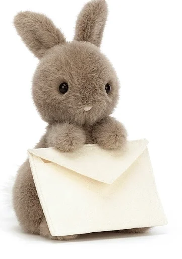 Cuddly and delightful Jellycat naptime buddiesMessenger Bunny
