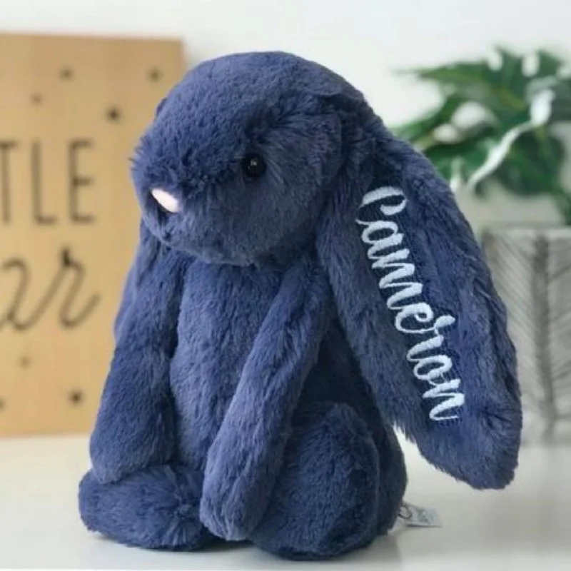 Fluffy and charming Jellycat itemsPersonalised Medium Jellycat Bunny - Navy