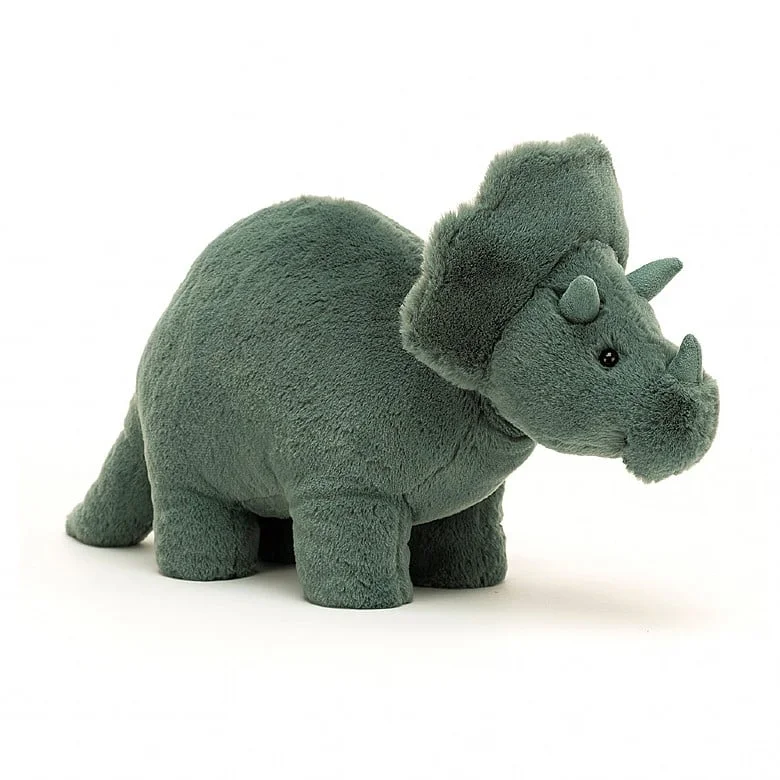 Cozy and gentle Jellycat attention to detailFossilly Triceratops Jellycat