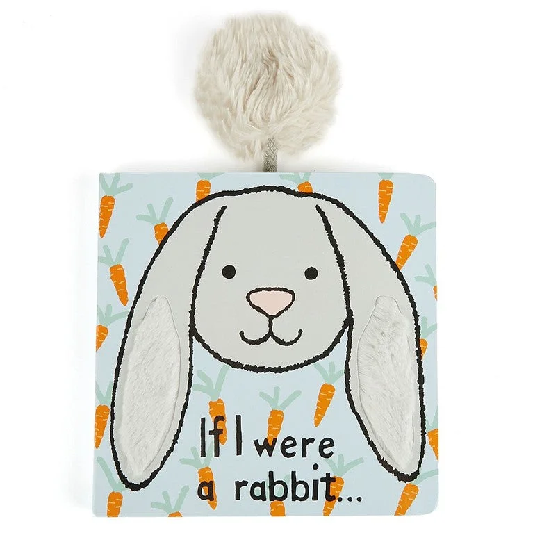 Soft and endearing Jellycat plushiesIf I Were A Rabbit Book (Grey) Jellycat