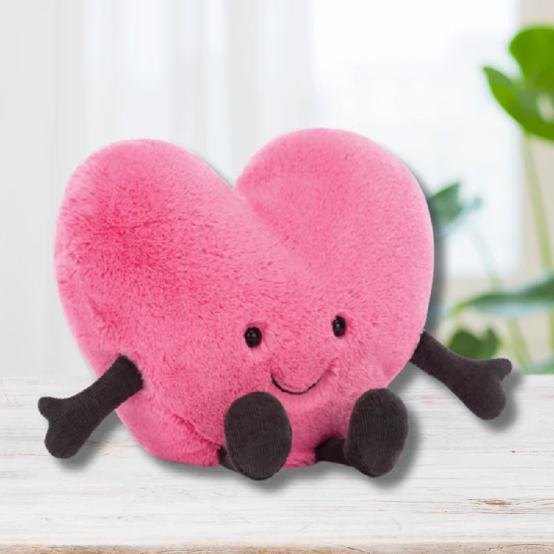 Cuddly and delightful Jellycat naptime buddiesJellycat Amusable Hot Pink Heart - Large Cuddly and delightful Jellycat naptime buddiesJellycat Amusable Hot Pink Heart - Large