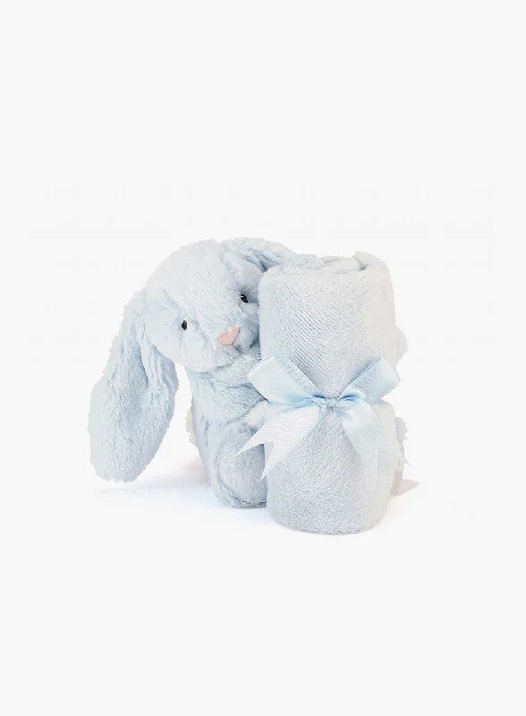 Cuddly and snuggly Jellycat snuggle partnersJellycat Bashful Bunny Soother Blanket in Blue