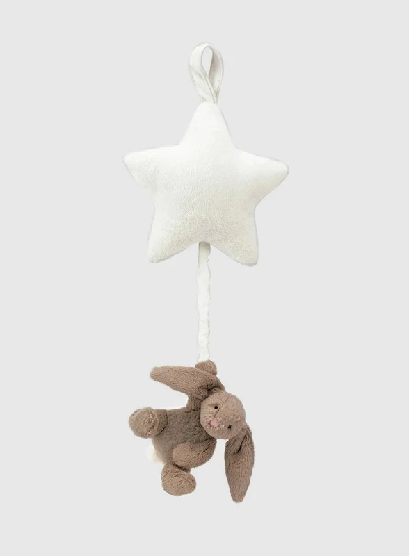 Cuddly and delightful Jellycat naptime buddiesJellycat Bashful Bunny Star Musical Pull in Beige