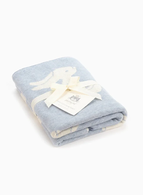 Cuddly and lovely Jellycat animalsJellycat Bunny Blanket in Blue