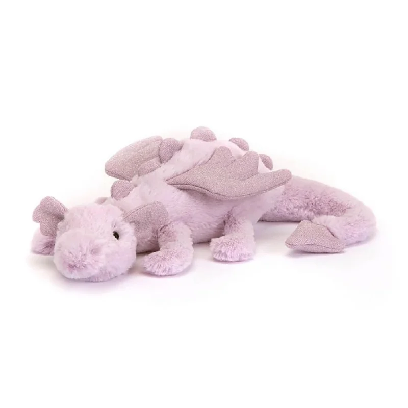 Huggable and charming Jellycat beloved by all ages.Jellycat Little Lavender Dragon - 30cm Huggable and charming Jellycat beloved by all ages.Jellycat Little Lavender Dragon - 30cm