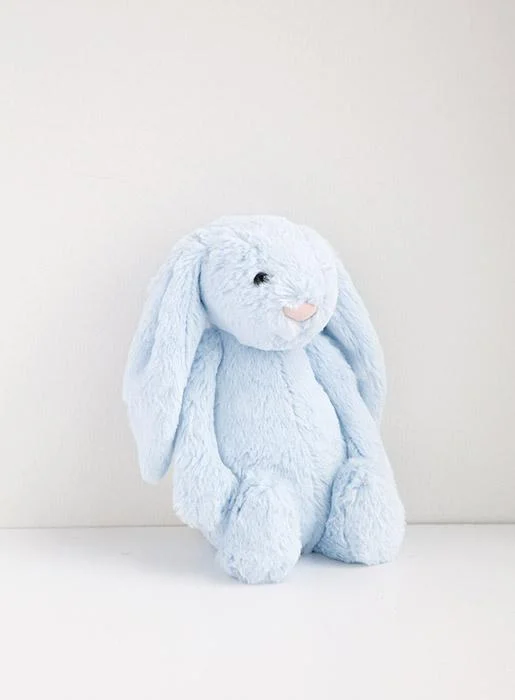 Cuddly and endearing Jellycat timeless appealJellycat Medium Bashful Bunny in Blue