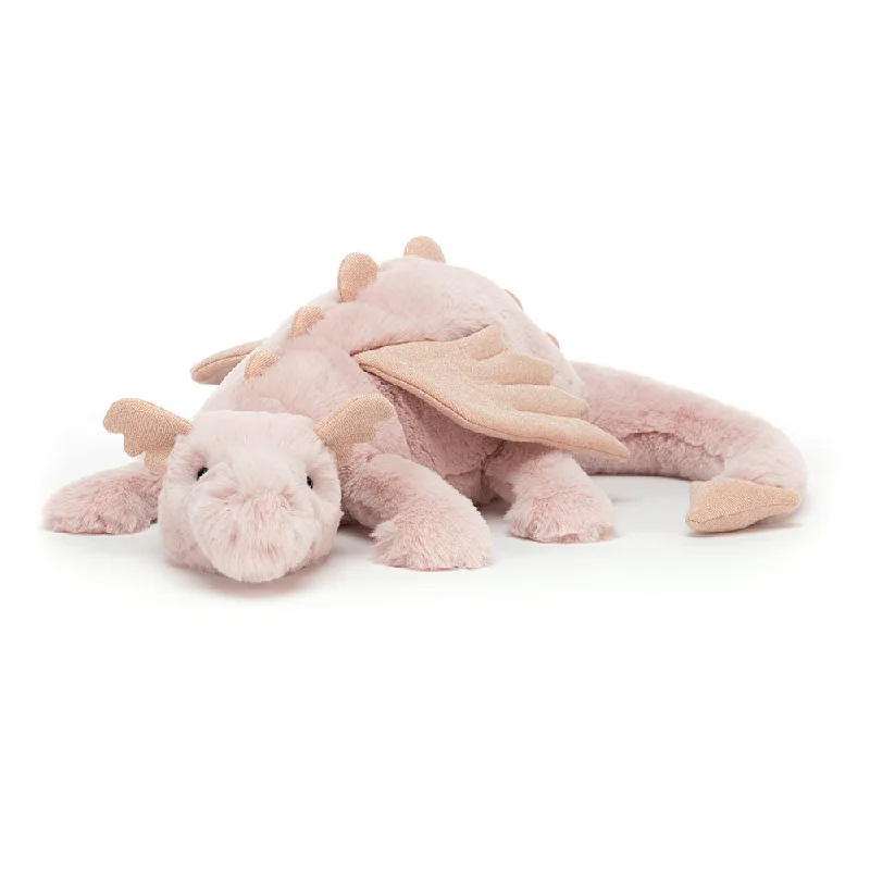 Cozy and gentle Jellycat attention to detailJellycat Medium Rose Dragon - 50cm