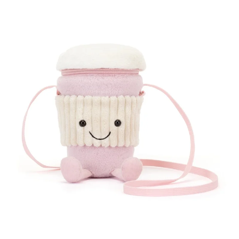 Huggable and charming Jellycat beloved by all ages.Jellycat Pink Coffee To Go Bag