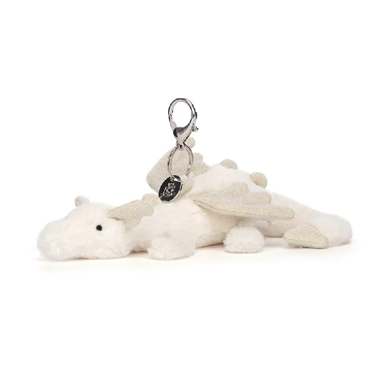 Adorable and gentle Jellycat friendsJellycat Bag Charm - Snow Dragon