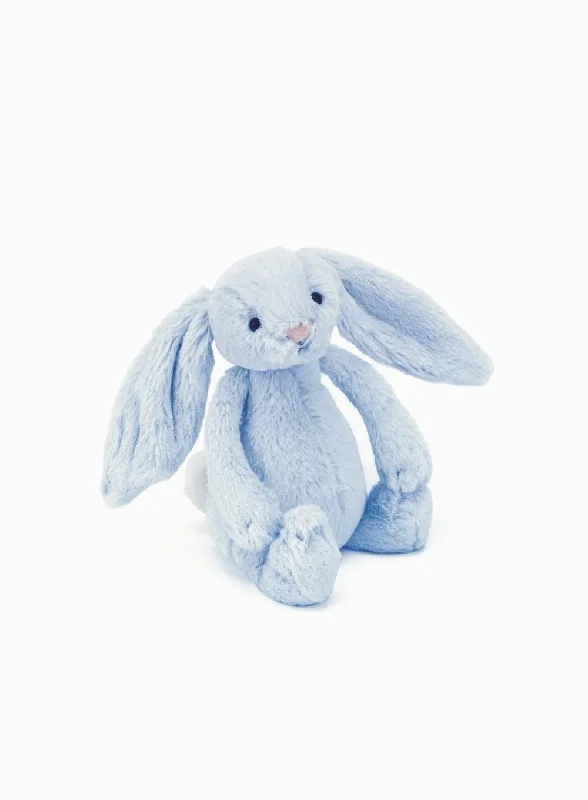 Huggable and charming Jellycat beloved by all ages.Jellycat Small Bashful Bunny Rattle in Blue