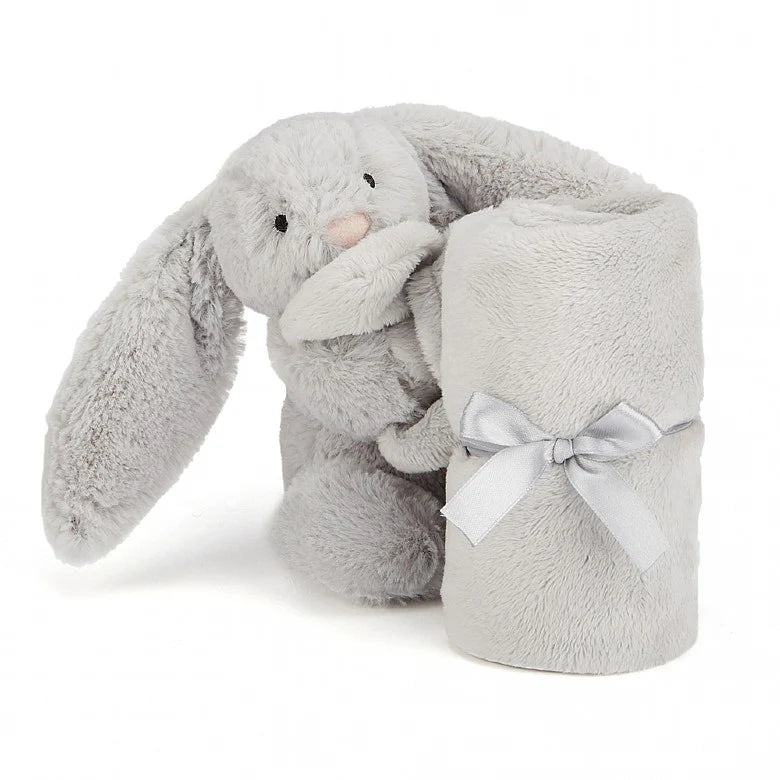 Cuddly and delightful Jellycat naptime buddiesJellycat Soother - Silver Bunny