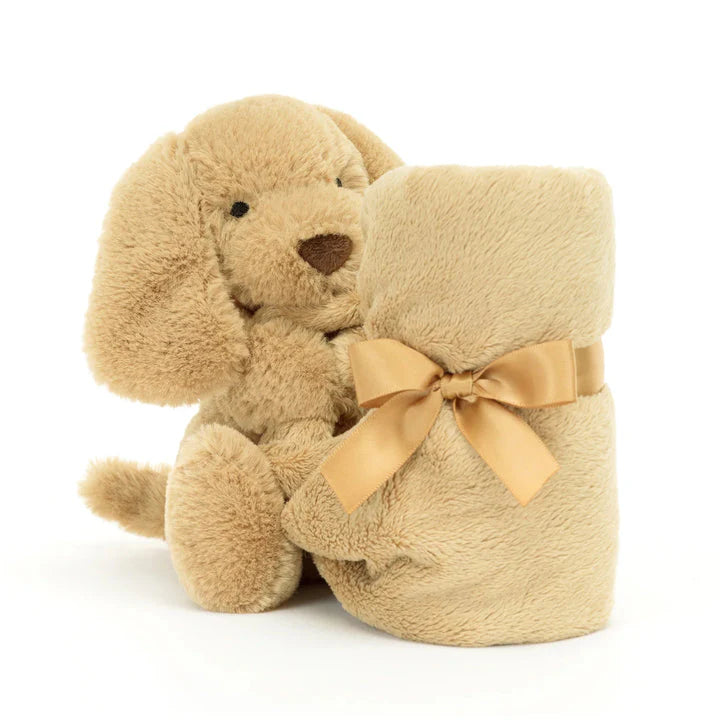 Adorable and gentle Jellycat friendsJellycat Toffee Puppy Soother