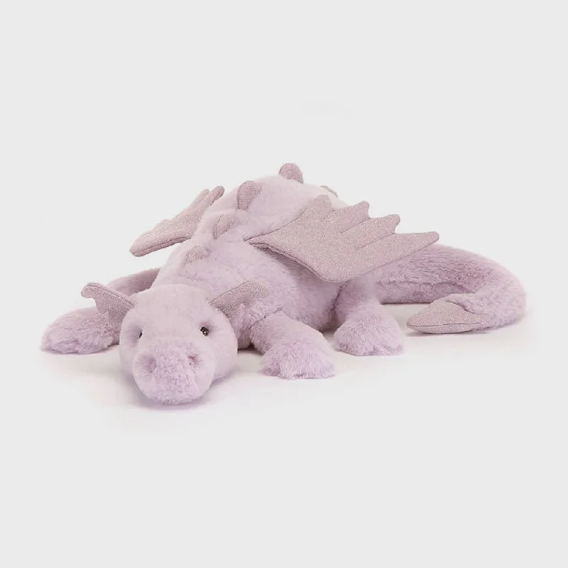 Fluffy and comforting Jellycat superior materialsLavender Dragon Medium