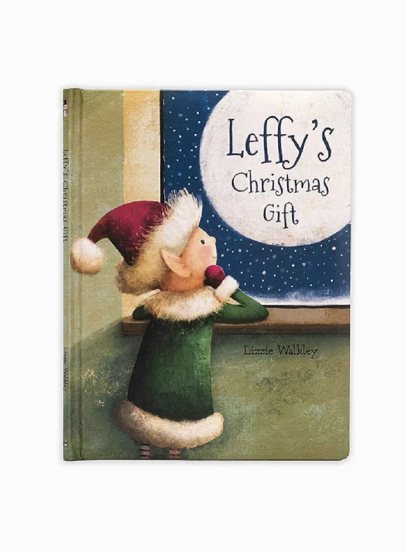Cuddly and snuggly Jellycat snuggle partnersLeffy's Christmas Gift Hardback Book