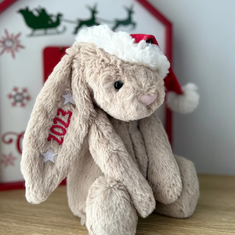 Cozy and delightful Jellycat companionsPersonalised Beige Jellycat Christmas Bunny