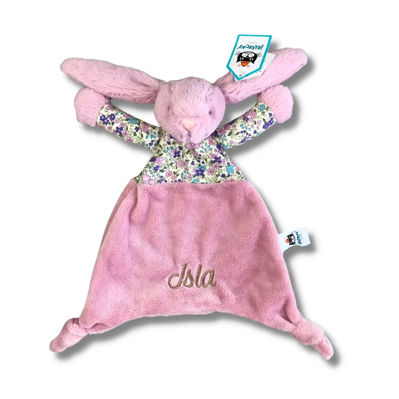 Adorable and snuggly Jellycat toysPersonalised Jellycat Bunny Comforter - Tulip Blossom Adorable and snuggly Jellycat toysPersonalised Jellycat Bunny Comforter - Tulip Blossom