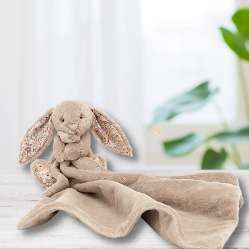 Adorable and plush Jellycat emotional support friendsPersonalised Jellycat Bunny Soother - Bea Beige Blossom Adorable and plush Jellycat emotional support friendsPersonalised Jellycat Bunny Soother - Bea Beige Blossom