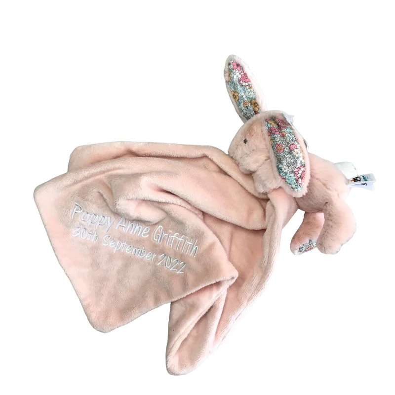 Cuddly and endearing Jellycat timeless appealPersonalised Jellycat Bunny Soother - Blush Blossom Cuddly and endearing Jellycat timeless appealPersonalised Jellycat Bunny Soother - Blush Blossom