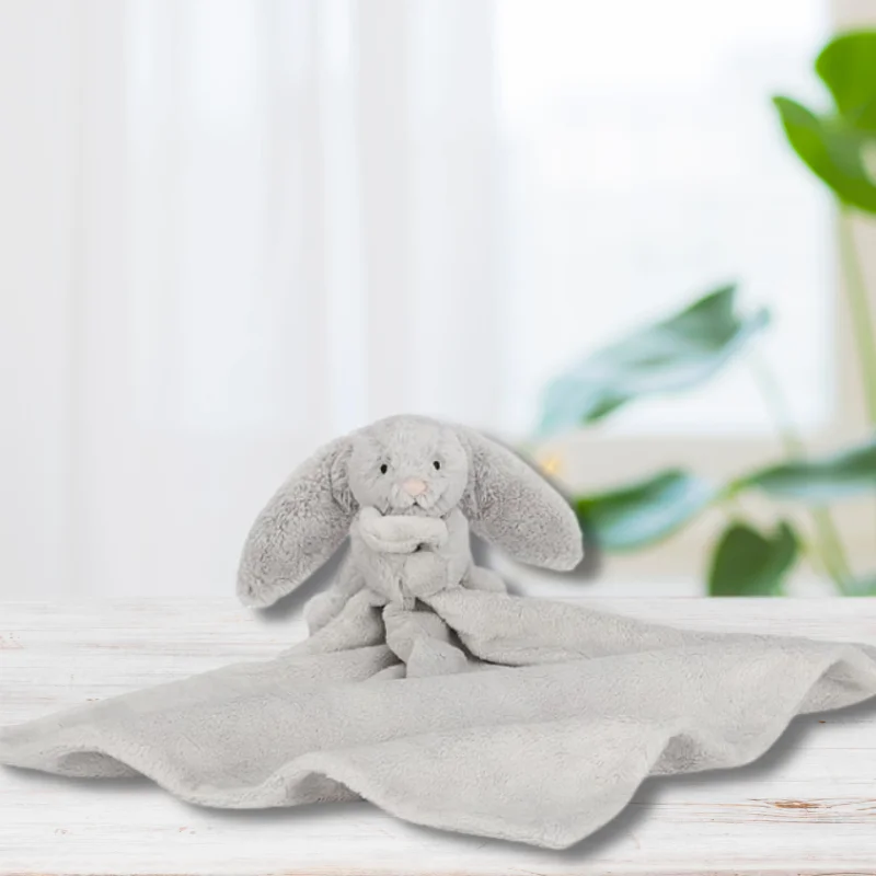 Fluffy and comforting Jellycat superior materialsPersonalised Jellycat Bunny Soother - Silver Fluffy and comforting Jellycat superior materialsPersonalised Jellycat Bunny Soother - Silver