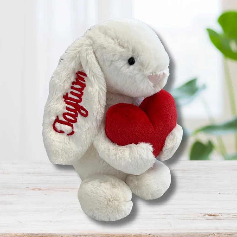 Cozy and delightful Jellycat companionsPersonalised Red Love Heart Jellycat Bunny