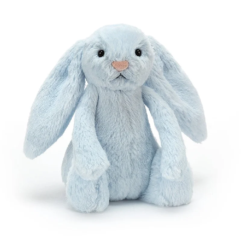 Cuddly and lovely Jellycat animalsSBB444BN Bashful Blue Bunny Rattle