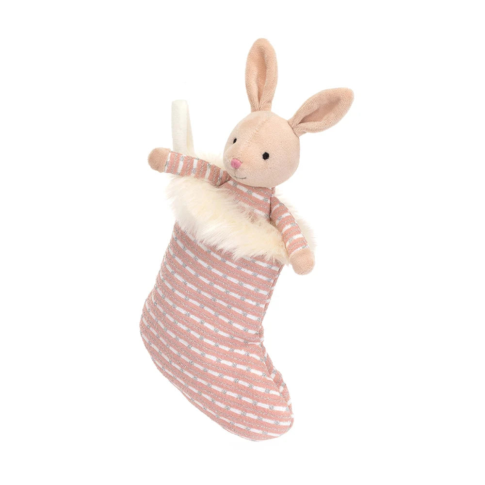 Plush and comforting Jellycat figuresShimmer Stocking Bunny Jellycat
