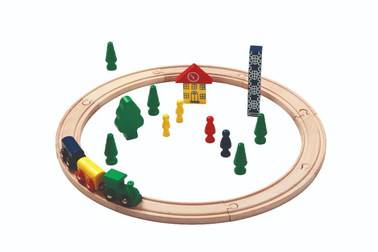 23 Piece Wooden Train Set