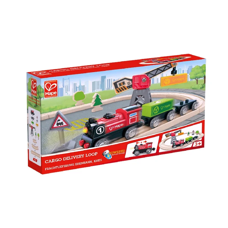 Battery Powered Train Cargo Delivery Loop Set Hape