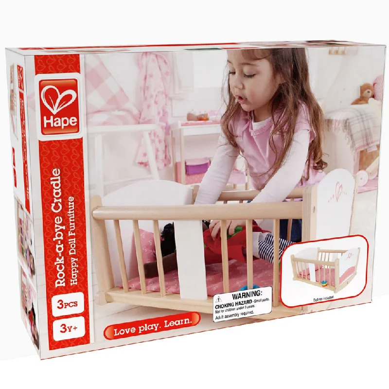 Rock a bye Baby Cradle rocking doll cot  Hape