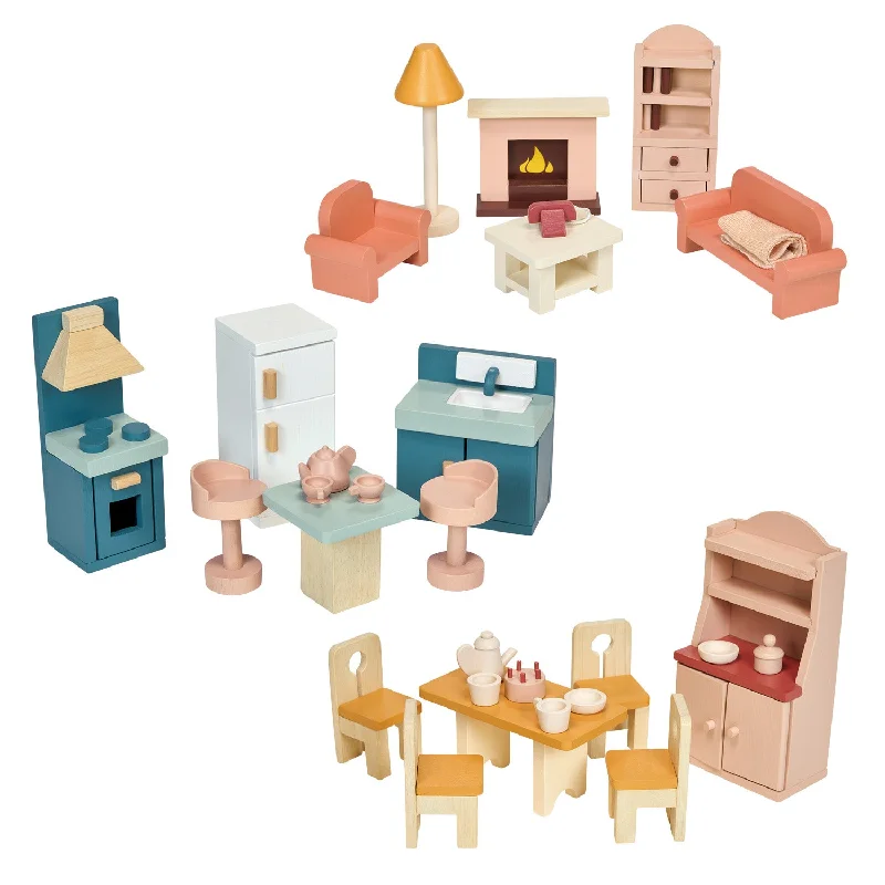 Dollhouse Downstairs Furniture Bundle