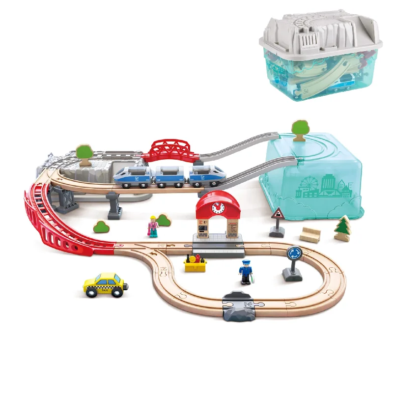 Hape City Train Bucket Set