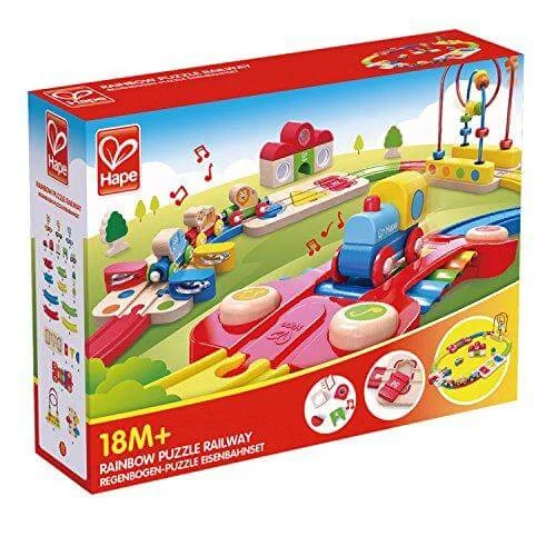 timeless wooden toys                   Hape Rainbow Puzzle Railway