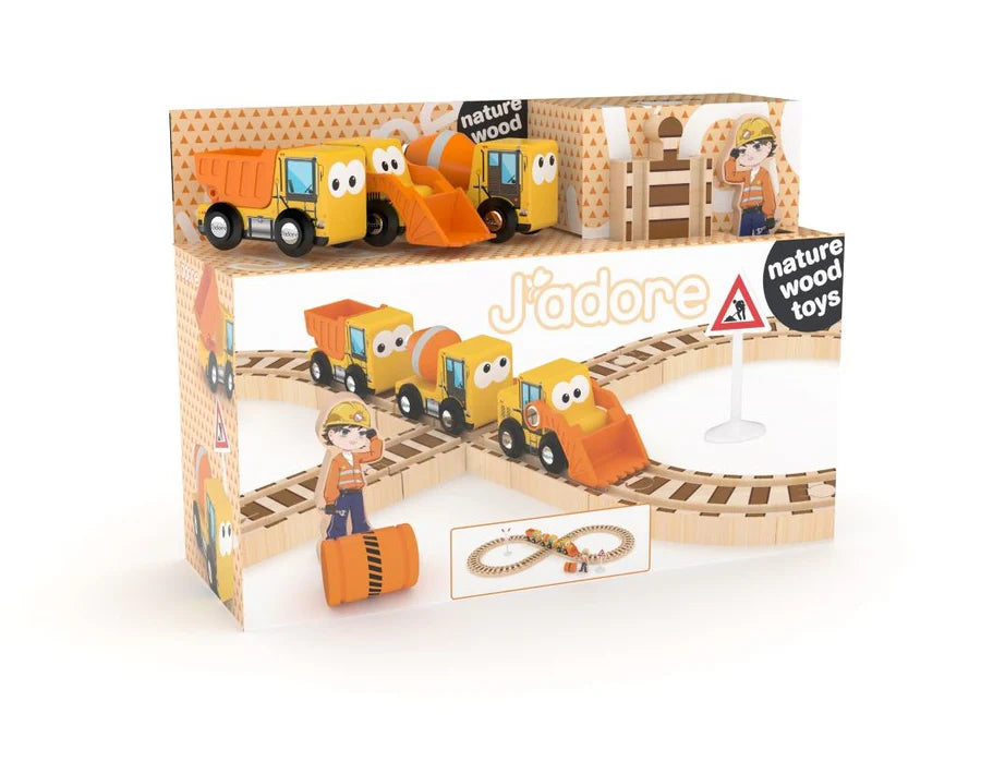enchanting wooden toys that create lasting memories                   J'adore construction train set