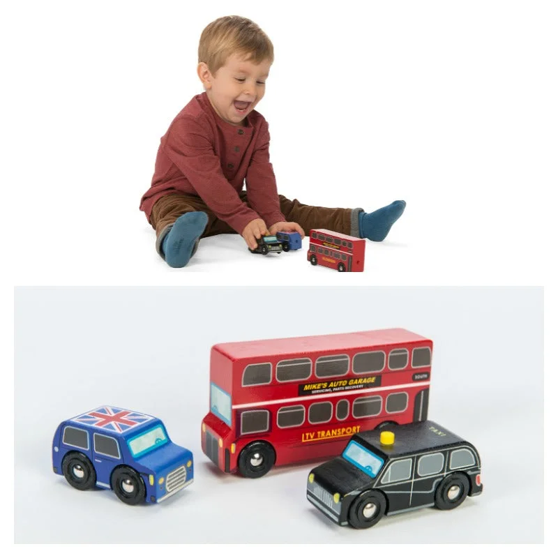 Le Toy Van Little London Wooden Vehicles 3pk