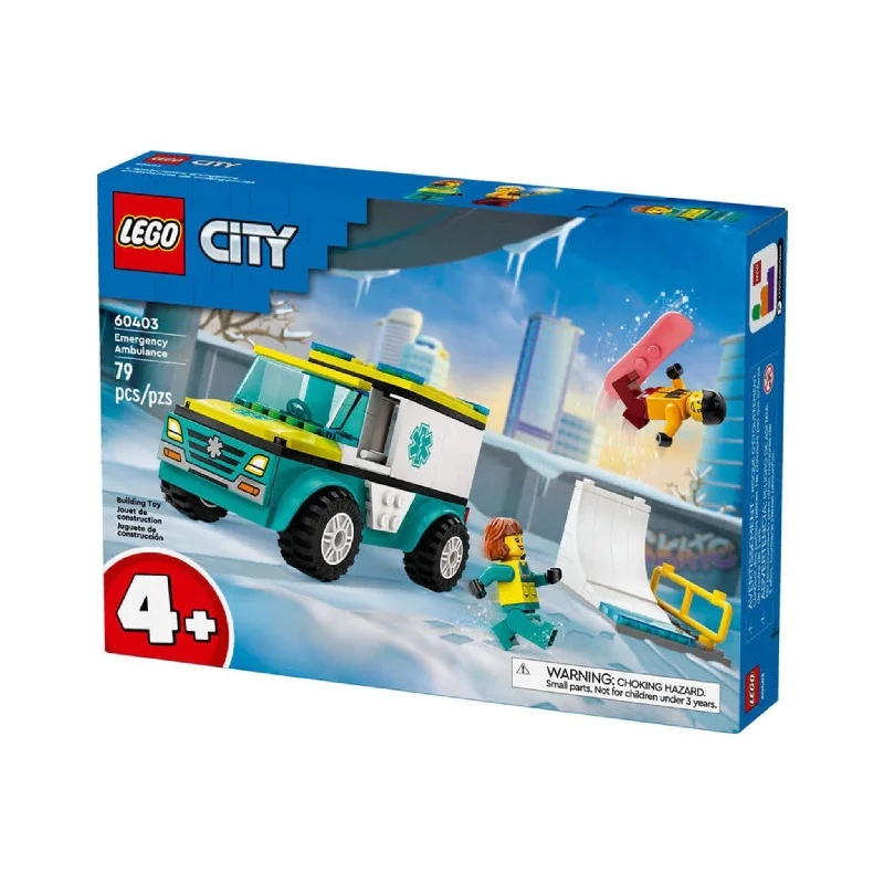 LEGO City Emergency Ambulance and Snowboarder