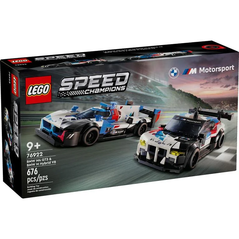 LEGO Speed Champions BMW M4 GT3 & BMW M Hybrid V8 Race Cars