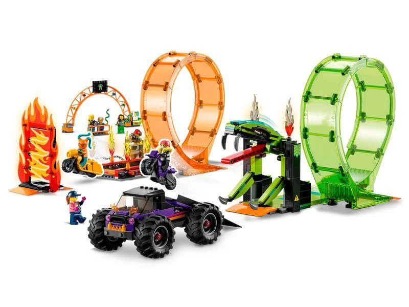 LEGO CITY 60339 Stuntz Double Loop Stunt Arena Motorbike Set