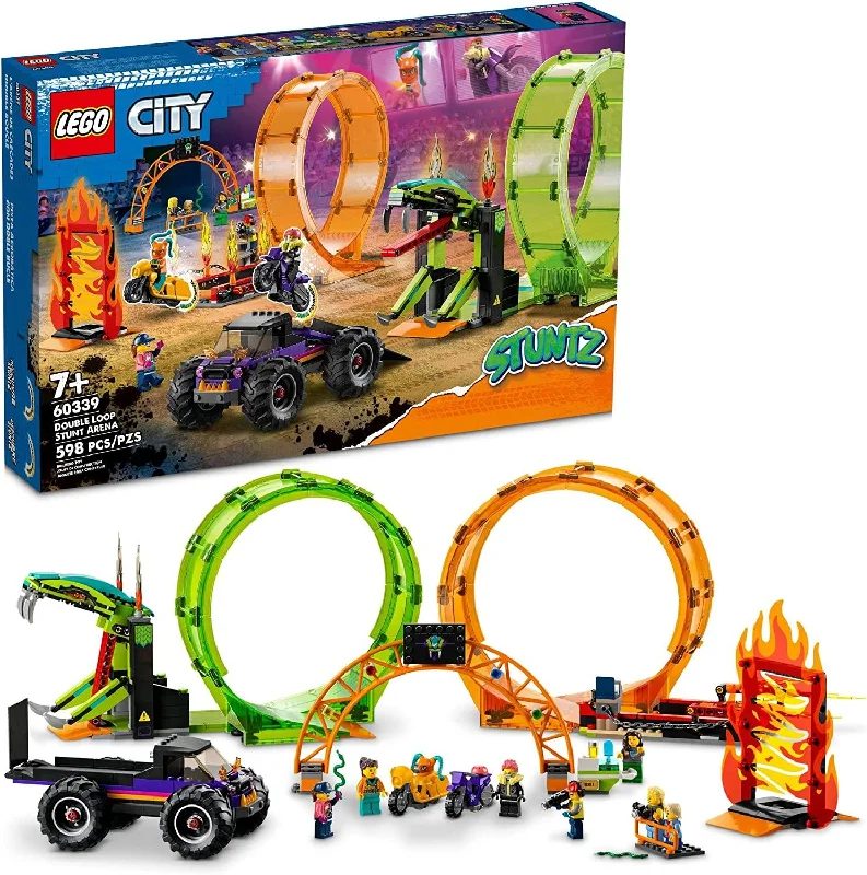 Inspiring problem-solving LEGO challengesDOUBLE LOOP STUNT ARENA