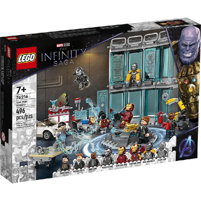 Promoting language development LEGOLEGO® Marvel Iron Man Armory 76216 Building Kit (496 Pieces)