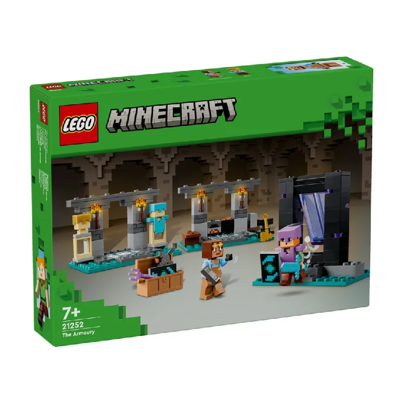 Finely detailed LEGO structuresLEGO Minecraft The Armoury 21252