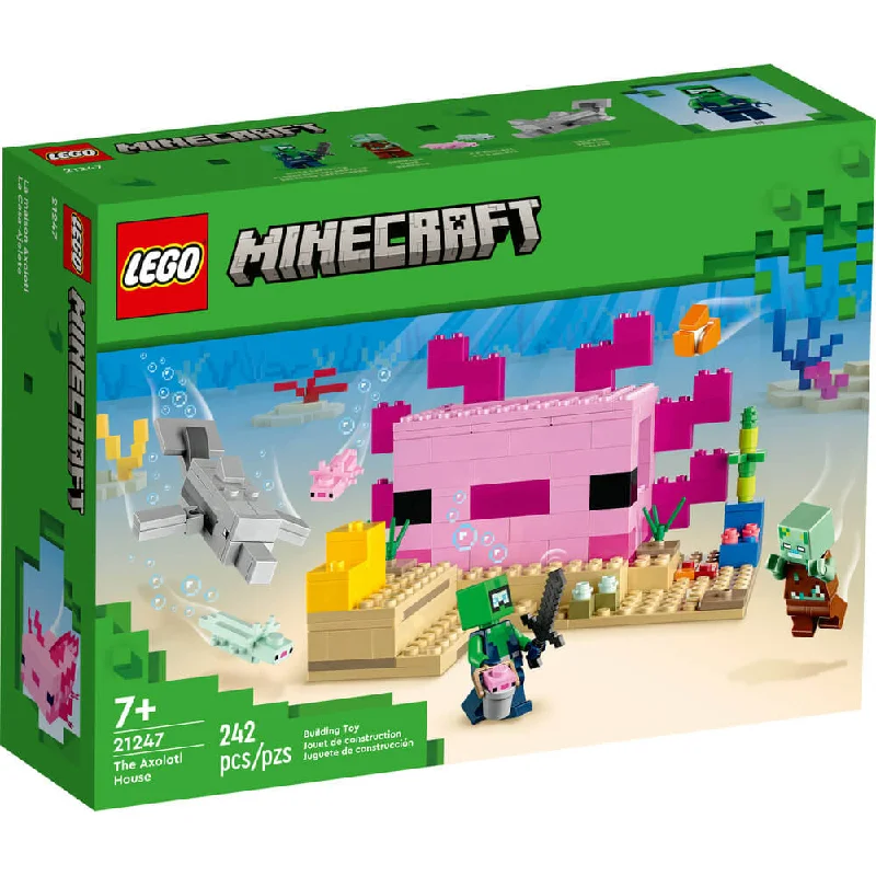 Offering a sense of accomplishment LEGOLEGO® Minecraft® The Axolotl House 21247 Building Toy Set (242 Pieces) Offering a sense of accomplishment LEGOLEGO® Minecraft® The Axolotl House 21247 Building Toy Set (242 Pieces)