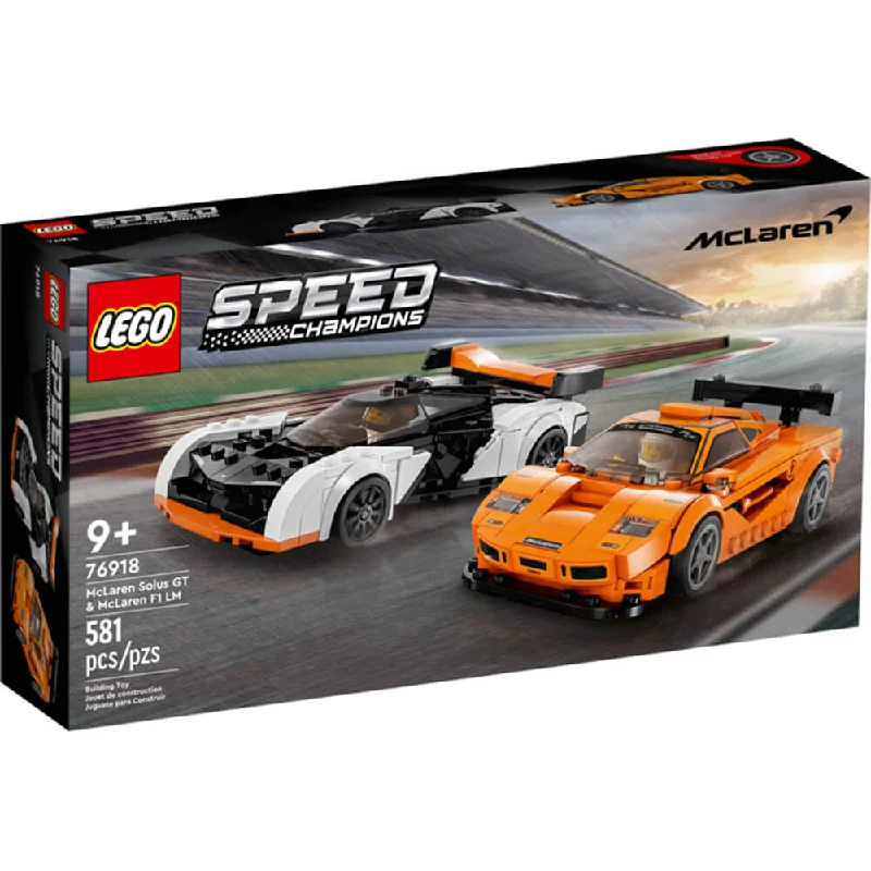 Endlessly customizable LEGO setsLEGO® Speed Champions McLaren Solus GT & McLaren F1 LM 581 Piece Building Set (76918) Endlessly customizable LEGO setsLEGO® Speed Champions McLaren Solus GT & McLaren F1 LM 581 Piece Building Set (76918)